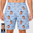 Men's Yankee Doodle Custom Face Beach Shorts