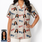 Women's Firework Frames Custom Face Hawaiian Shirt