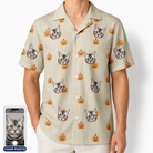 Men's Fiery Fiends Custom Cat Face Hawaiian Shirt