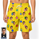 Men's Tree Trinkets Custom Face Beach Shorts