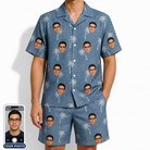Men's Flower Power Custom Face Shirt & Shorts Set