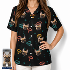 Women's Bark Buckles Custom Dog Face Hawaiian Shirt