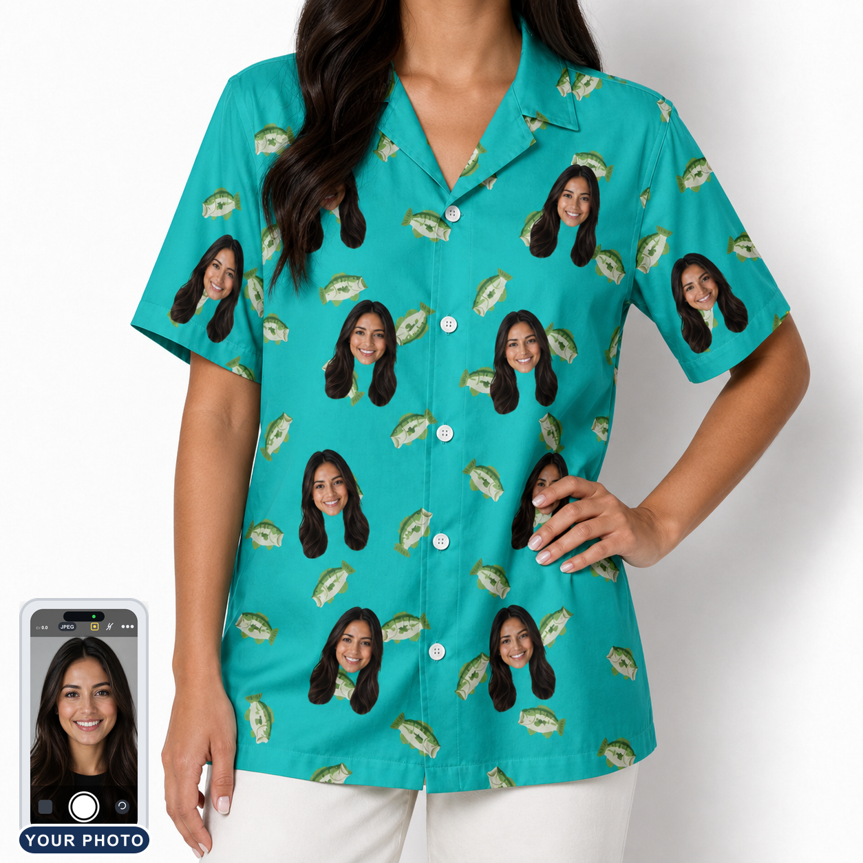 Women's Casting Call Custom Face Hawaiian Shirt