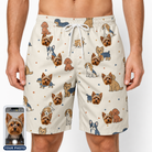 Men's Woof Whimsy Custom Dog Face Beach Shorts