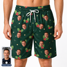 Men's Festive Foliage Custom Face Beach Shorts