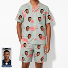 Men's Salmon Soiree Custom Face Shirt & Shorts Set
