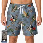 Men's Kitten Kaboodle Custom Cat Face Beach Shorts