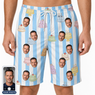 Men's Icing Illusion Custom Face Beach Shorts