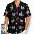 Men's Moonlit Millinery Custom Cat Face Hawaiian Shirt