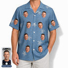 Men's Flipper Floats Custom Face Hawaiian Shirt