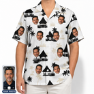 Men's Thatched Timewarp Custom Face Hawaiian Shirt