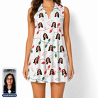Women's Merry Circuits Custom Face V-Neck Dress
