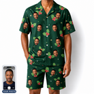 Men's Festive Foliage Custom Face Shirt & Shorts Set