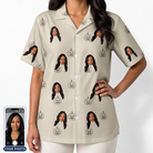 Women's Cucurbit Chuckles Custom Face Hawaiian Shirt