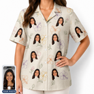 Women's Crimson Calyx Custom Face Hawaiian Shirt