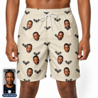 Men's Winged Whispers Custom Face Beach Shorts