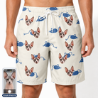 Men's Mouse Mêlée Custom Cat Face Beach Shorts