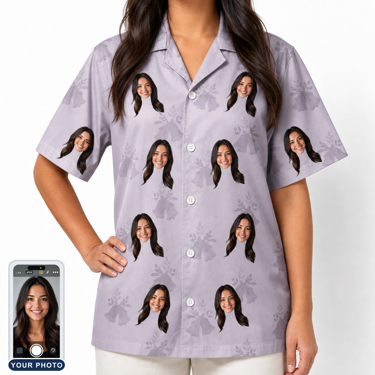 Women's Coquina Concerto Custom Face Hawaiian Shirt