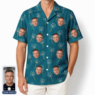 Men's Continental Crackle Custom Face Hawaiian Shirt