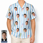 Men's Skyburst Salute Custom Face Hawaiian Shirt