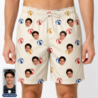 Men's Sandy Sidekicks Custom Face Beach Shorts