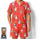 Men's Polar Pantomime Custom Dog Face Shirt & Shorts Set
