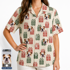 Women's Bowtiful Bundles Custom Dog Face Hawaiian Shirt