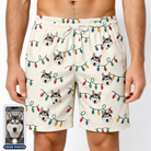 Men's Twinkle Tangled Custom Dog Face Beach Shorts