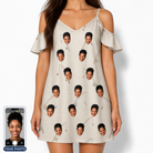 Women's Fishing Frenzy Custom Face Off-Shoulder Dress