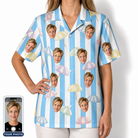 Women's Awning Outing Custom Face Hawaiian Shirt