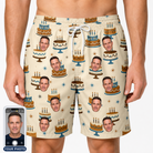 Men's Frosting Fanfare Custom Face Beach Shorts