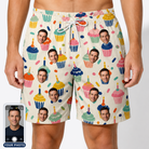 Men's Sweet Stackers Custom Face Beach Shorts