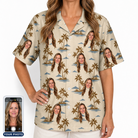 Women's Botanical Breeze Custom Face Hawaiian Shirt