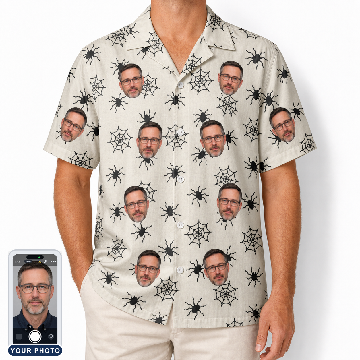Men's Tangle Terror Custom Face Hawaiian Shirt