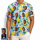 Men's Citron Confetti Custom Face Polo Shirt