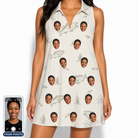 Women's Bass Bash Custom Face V-Neck Dress