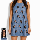 Women's Neck Appeal Custom Face Tank Dress
