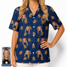 Women's Cookie Kringle Custom Face Hawaiian Shirt