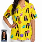 Women's Nacre Nonsense Custom Face Hawaiian Shirt