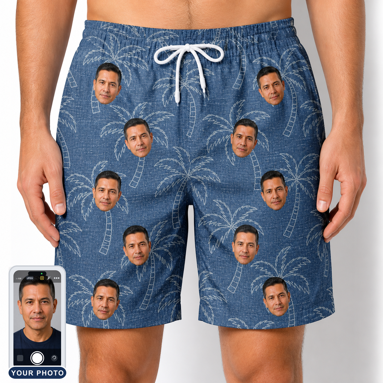 Men's Aloha Arbor Custom Face Beach Shorts