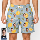 Men's Zesty Zigzags Custom Face Beach Shorts