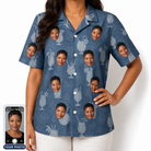 Women's Retro Rhumba Custom Face Hawaiian Shirt