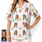 Women's Cake Craze Custom Face Hawaiian Shirt