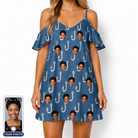 Women's Treble Trouble Custom Face Off-Shoulder Dress