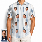 Men's Collar Confetti Custom Face Polo Shirt