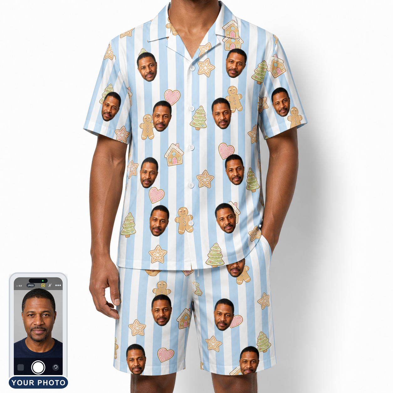Men's Spice Sprites Custom Face Shirt & Shorts Set