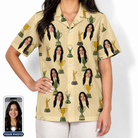 Women's Putting Prizes Custom Face Hawaiian Shirt