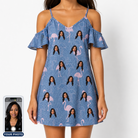 Women's Longneck Lollies Custom Face Off-Shoulder Dress