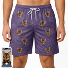 Men's Spider Social Custom Cat Face Beach Shorts
