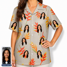 Women's Bract Attack Custom Face Hawaiian Shirt